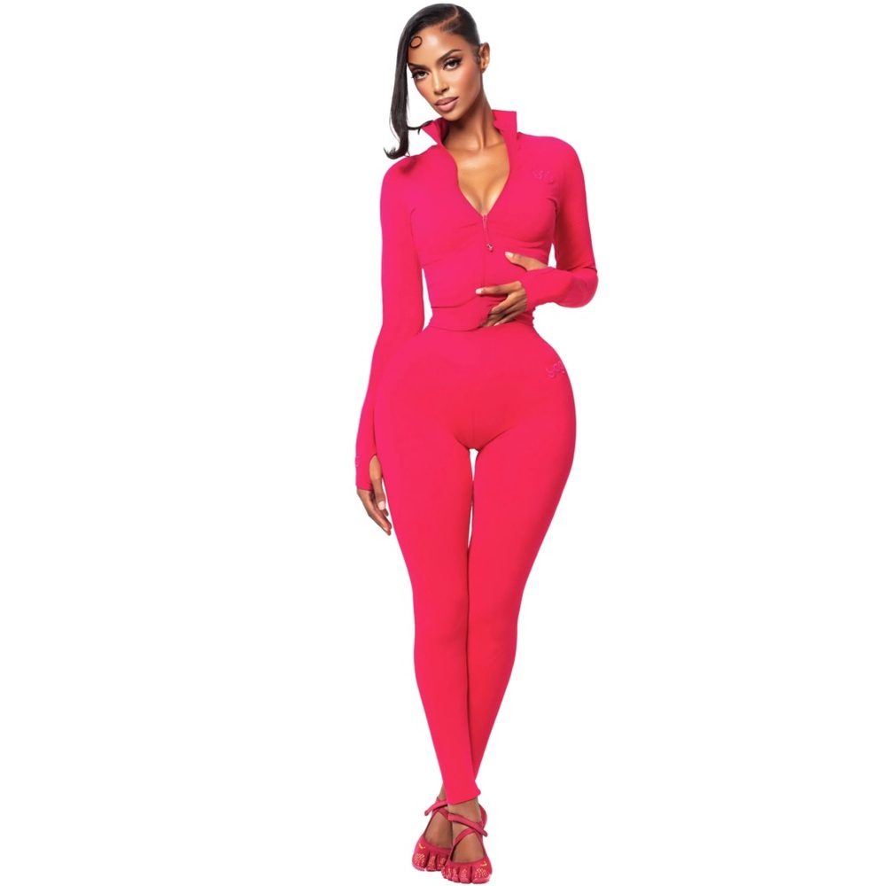 High-Rise Hot Pink Seamless Leggings ONLY!